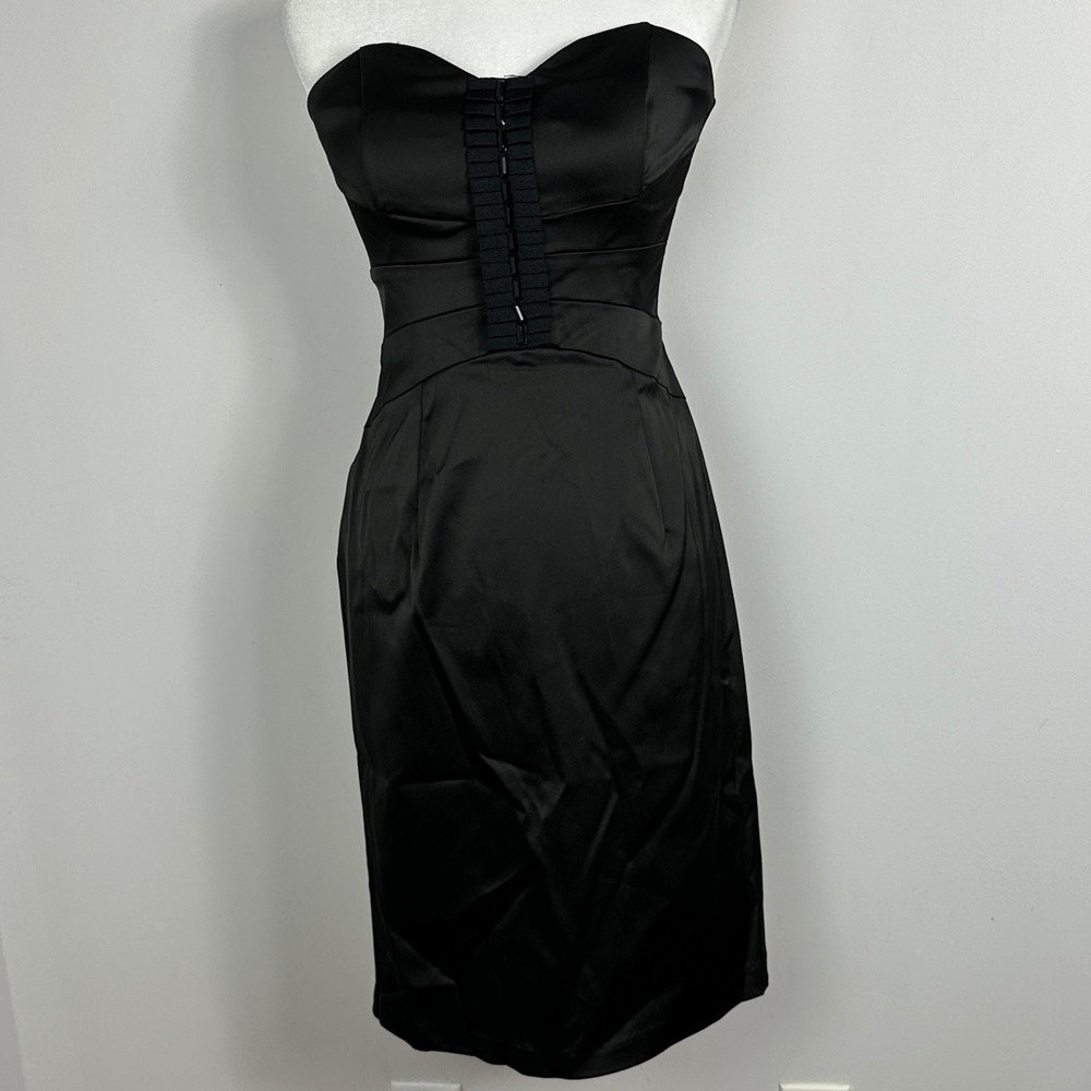 Vintage Scott McClintock Y2K Strapless Beaded Mini Dress USA Made Womens Size 8